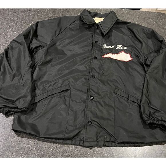 VTG Virginia map embroidered windbreaker Jacket size L Made In USA - Picture 2 of 12